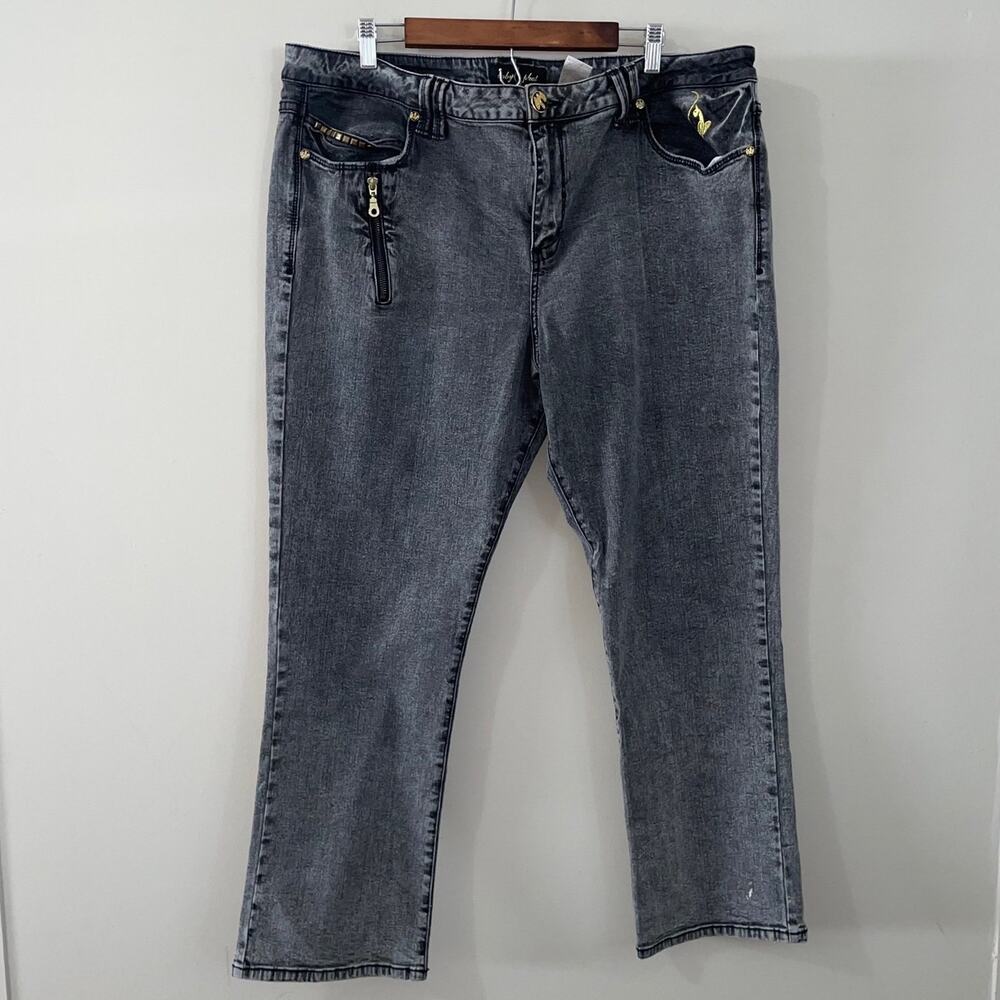 Vintage VTG Y2k Plus Size Baby Phat Black Denim Jeans (0187)